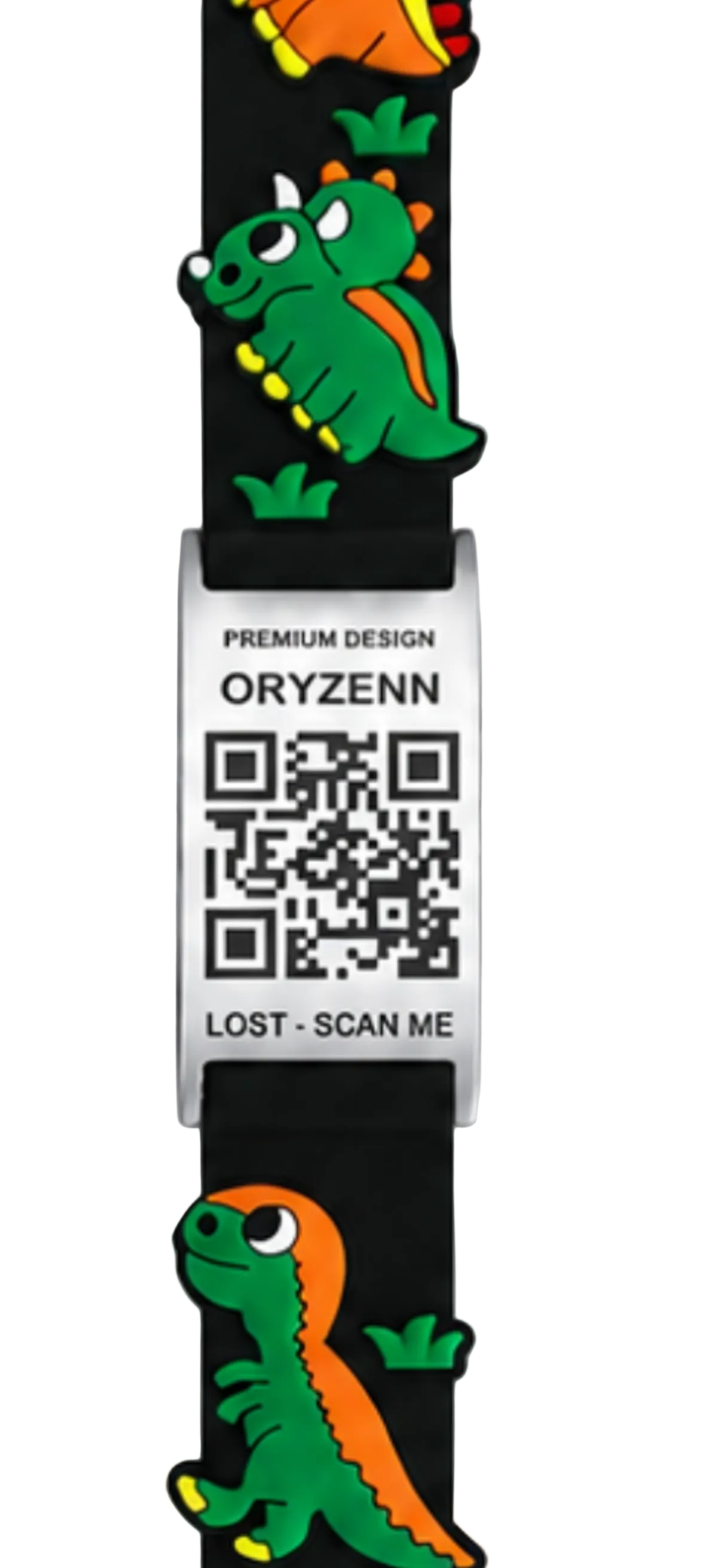 Bracelet en silicone souple Oryzenn, design dinosaure 3D